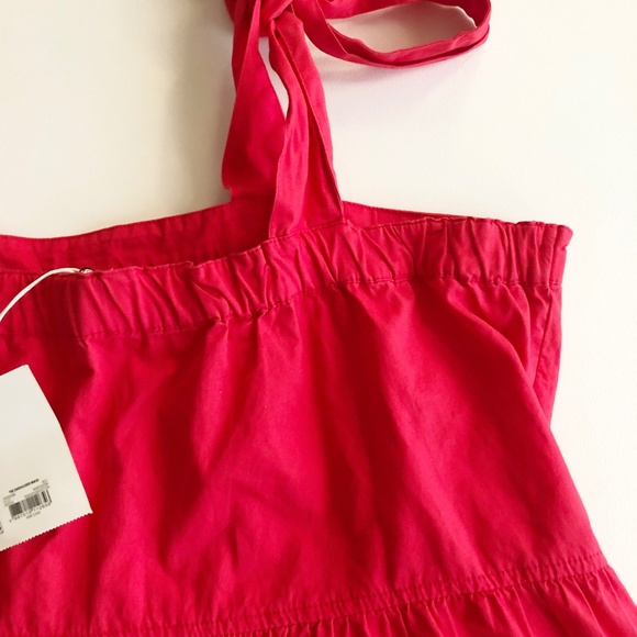 Free Assembly Women's Tie Shoulder Tiered Maxi Dress Size 2XL Red NWT - Picture 4 of 8